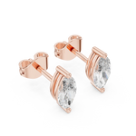 Gold Prong Solitaire Marquise Lab Grown Diamond Goswin Earring