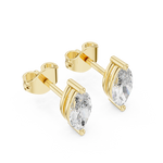 Gold Prong Solitaire Marquise Lab Grown Diamond Goswin Earring