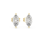 Gold Prong Solitaire Marquise Lab Grown Diamond Goswin Earring
