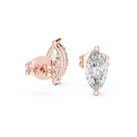 Gold Prong Solitaire Marquise Lab Grown Diamond Goswin Earring