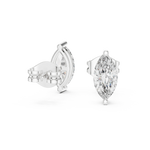 Gold Prong Solitaire Marquise Lab Grown Diamond Goswin Earring