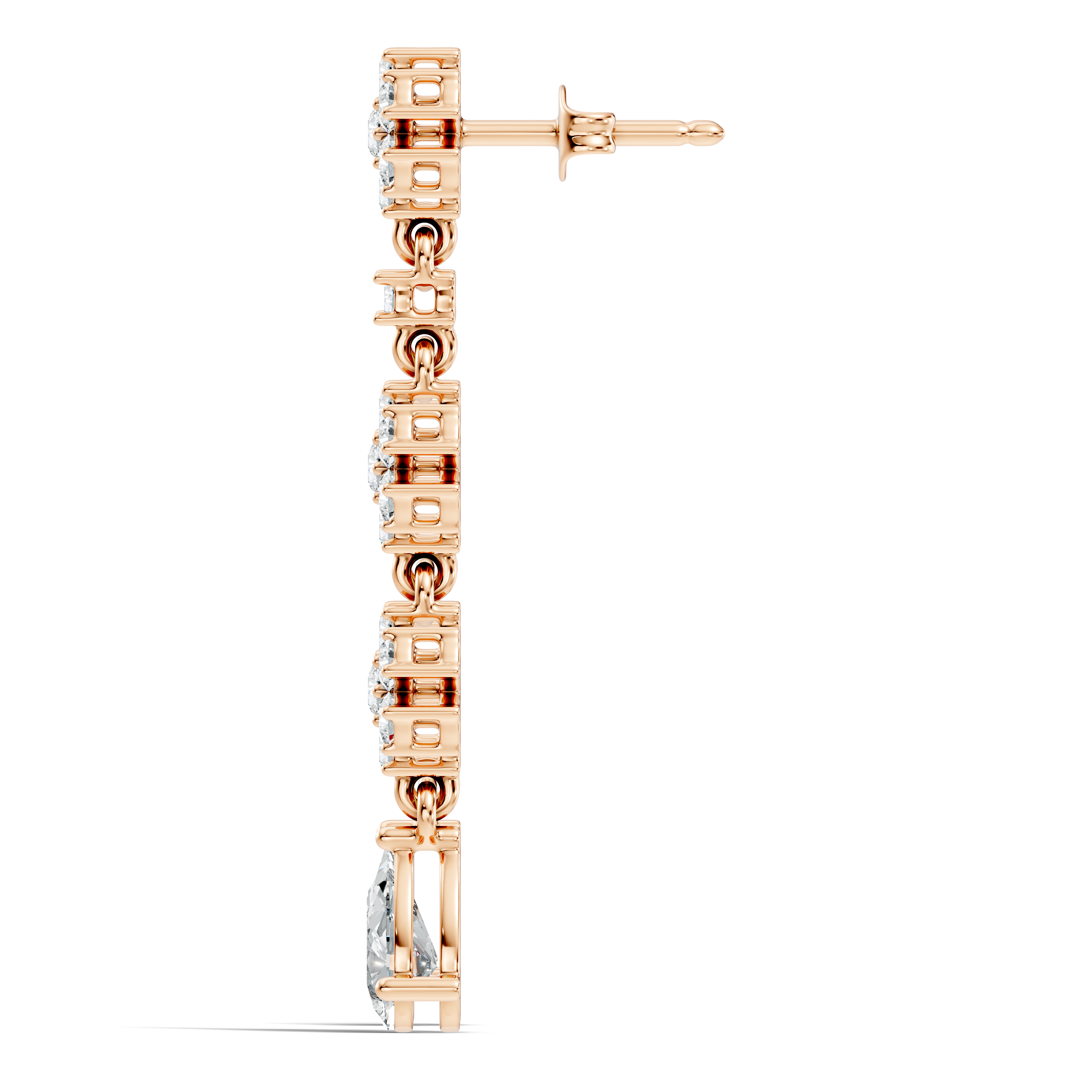 Gold 2Ct Cluster Floral Pear Lab Grown Diamond Dovyn Earring