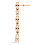 Gold 2Ct Cluster Floral Pear Lab Grown Diamond Dovyn Earring
