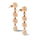 Gold 2Ct Cluster Floral Pear Lab Grown Diamond Dovyn Earring