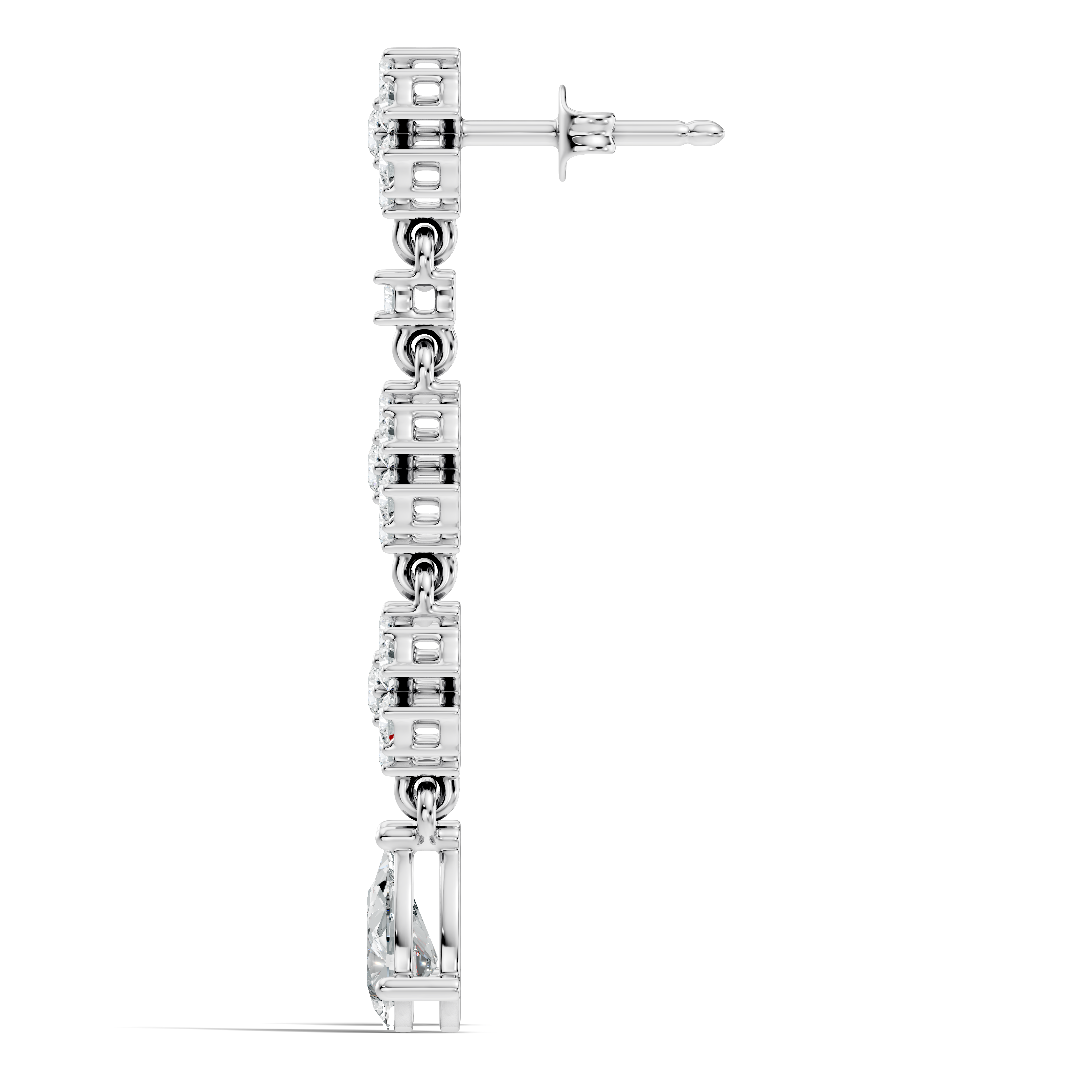 Gold 2Ct Cluster Floral Pear Lab Grown Diamond Dovyn Earring