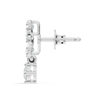 Gold 1Ct Floral Drop Design Pear Lab Grown Diamond Cavex Earring