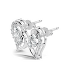 Gold Swirl Petal Pear Lab Grown Diamond Gorix Earring