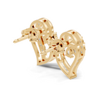 Gold Swirl Petal Pear Lab Grown Diamond Gorix Earring