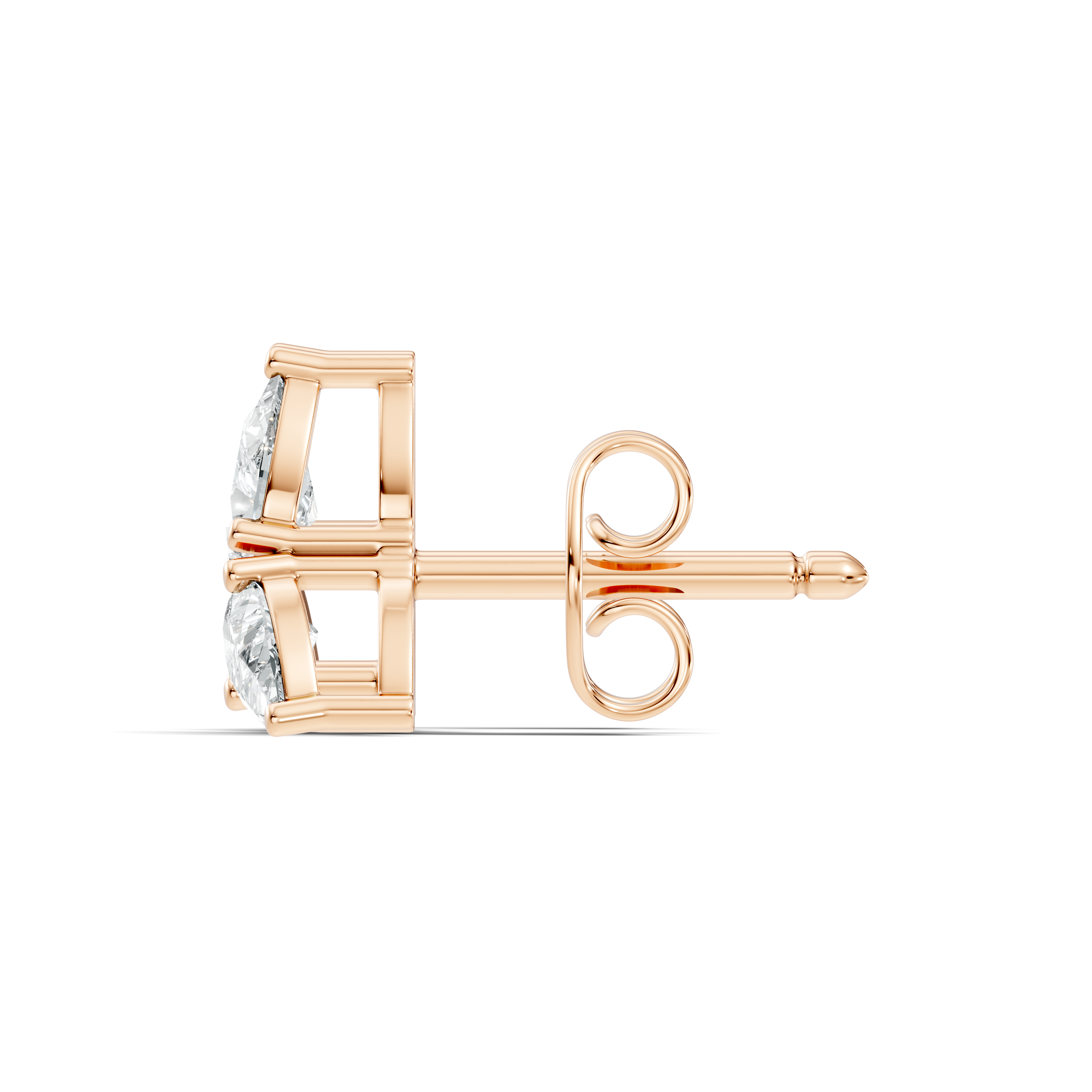 Gold 1Ct Trillion Cluster Design Pear Lab Grown Diamond Jazra Earring