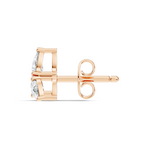 Gold 1Ct Trillion Cluster Design Pear Lab Grown Diamond Jazra Earring