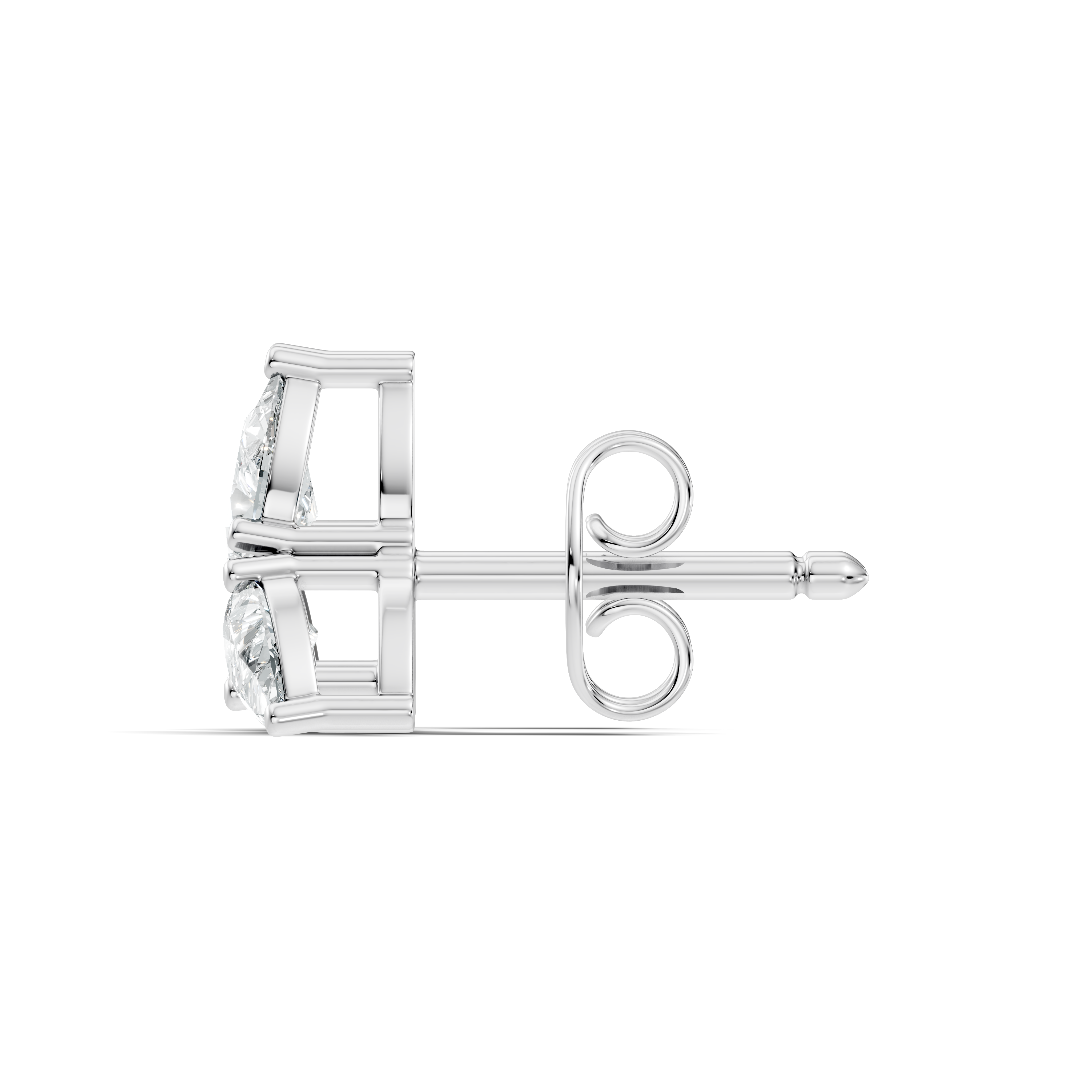 Gold 1Ct Trillion Cluster Design Pear Lab Grown Diamond Jazra Earring