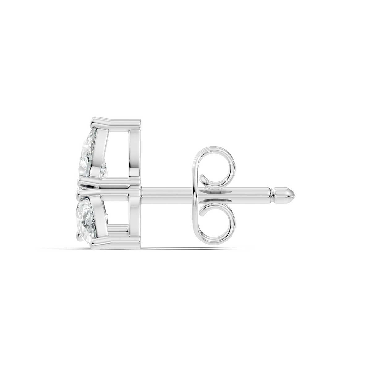 Gold 1Ct Trillion Cluster Design Pear Lab Grown Diamond Jazra Earring
