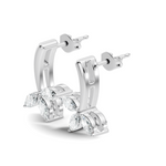 Gold Cluster Petal Marquise Lab Grown Diamond Rexia Earring