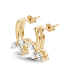 Gold Cluster Petal Marquise Lab Grown Diamond Rexia Earring