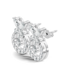 Gold 1Ct Swirl Halo Drop Design Pear Lab Grown Diamond Wylin Earring