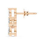 Gold Floral Drop Design Marquise Lab Grown Diamond Arvex Earring