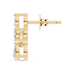 Gold Floral Drop Design Marquise Lab Grown Diamond Arvex Earring