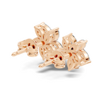 Gold Floral Petal Design Marquise Lab Grown Diamond Elzor Earring
