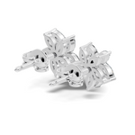 Gold Floral Petal Design Marquise Lab Grown Diamond Elzor Earring