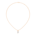 Gold Floral Cluster Prong Setting Heart Lab Grown Diamond Avena Pendant