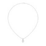 Gold Floral Cluster Prong Setting Heart Lab Grown Diamond Avena Pendant
