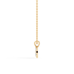 Gold Floral Cluster Prong Setting Heart Lab Grown Diamond Avena Pendant
