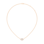 Gold Halo Round Lab Grown Diamond Zyrah Pendant