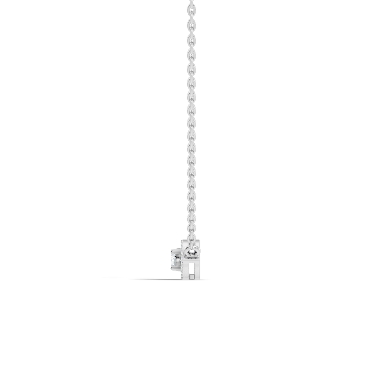 Gold Halo Round Lab Grown Diamond Zyrah Pendant