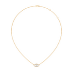 Gold Halo Round Lab Grown Diamond Zyrah Pendant