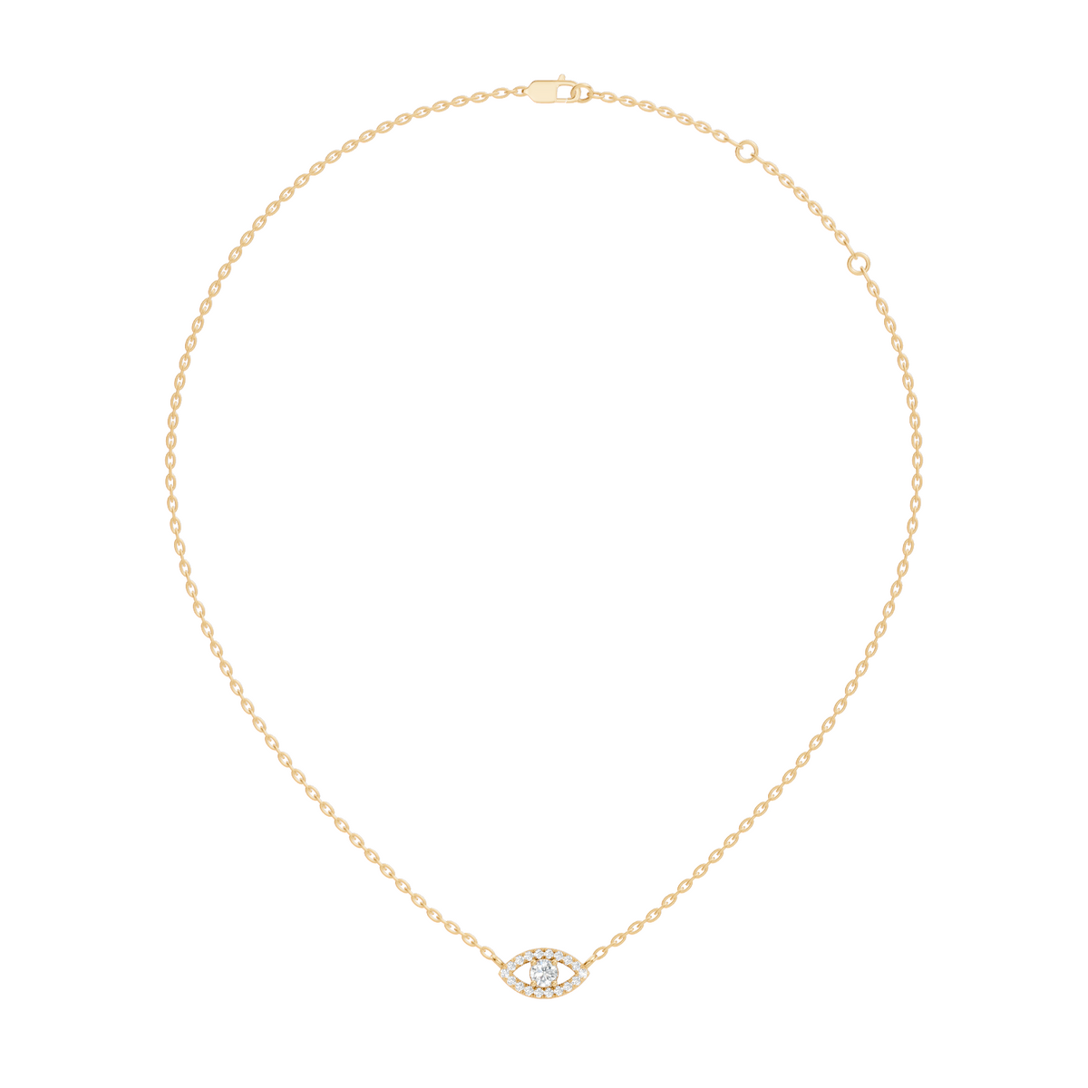 Gold Halo Round Lab Grown Diamond Zyrah Pendant