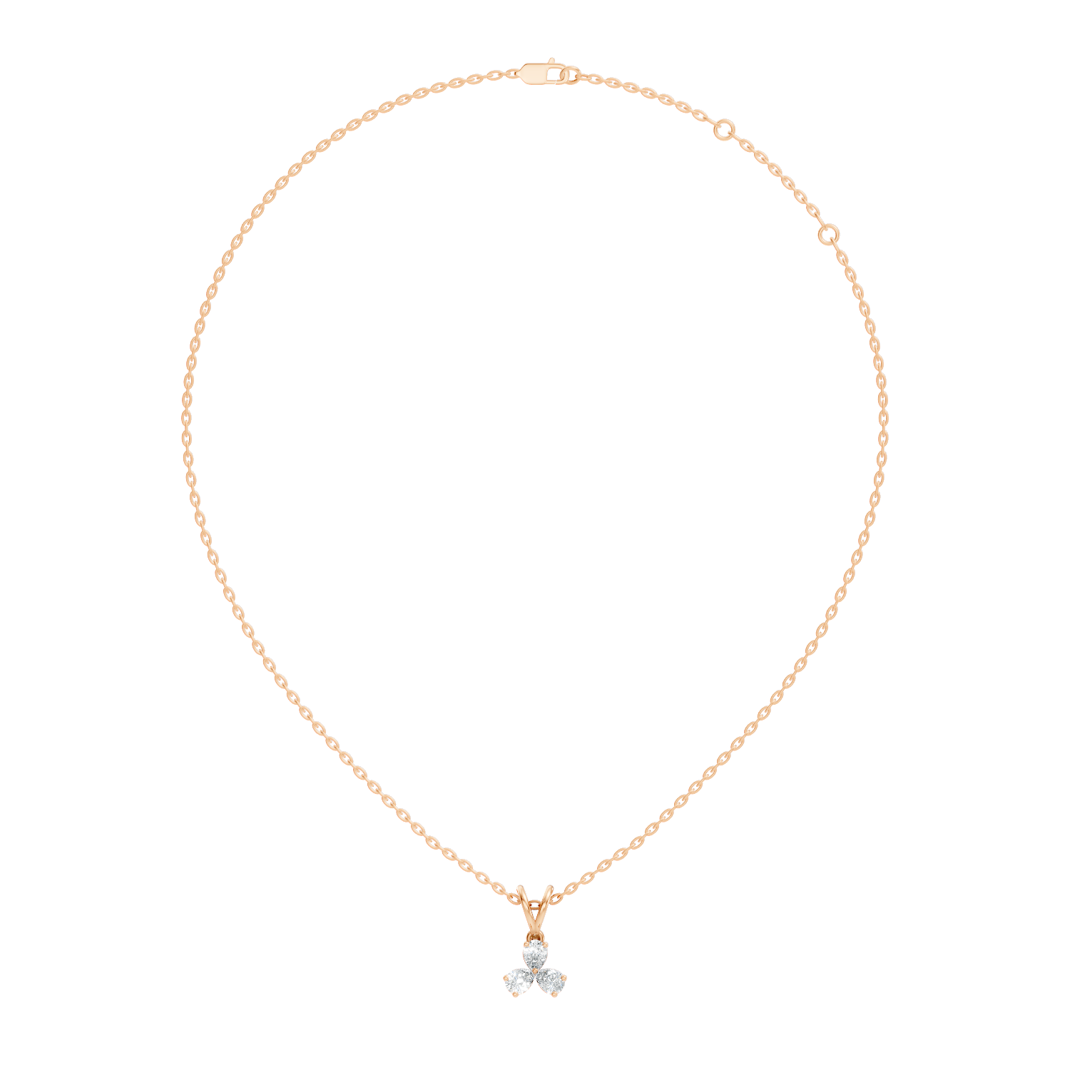 Gold Micro Prong Pear Lab Grown Diamond Elvya Pendant