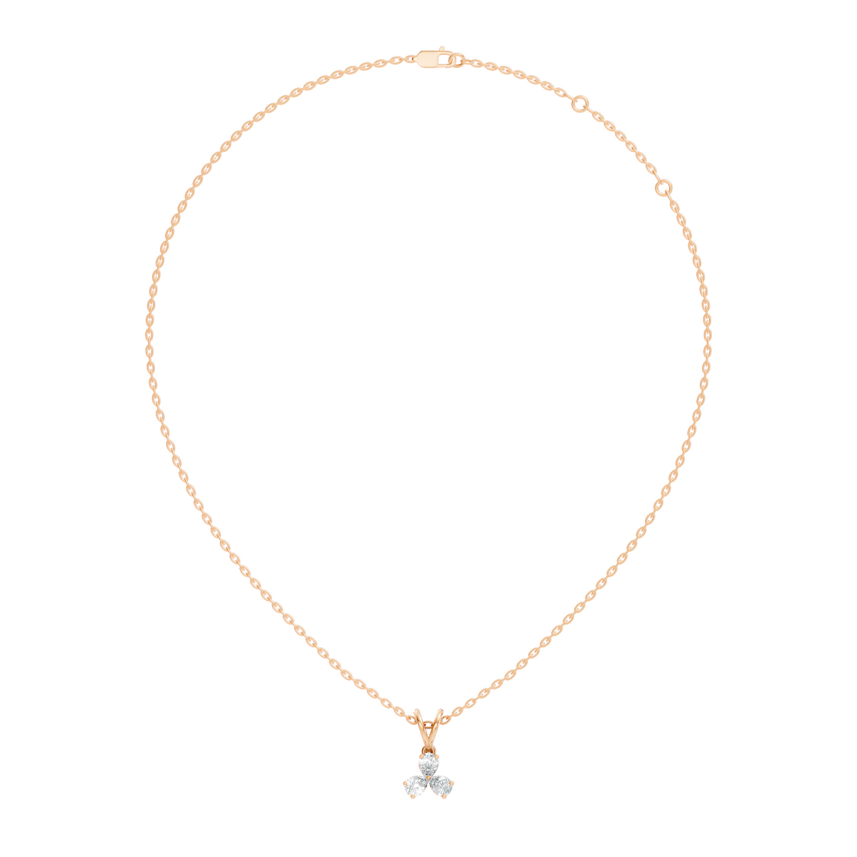 Gold Micro Prong Pear Lab Grown Diamond Elvya Pendant