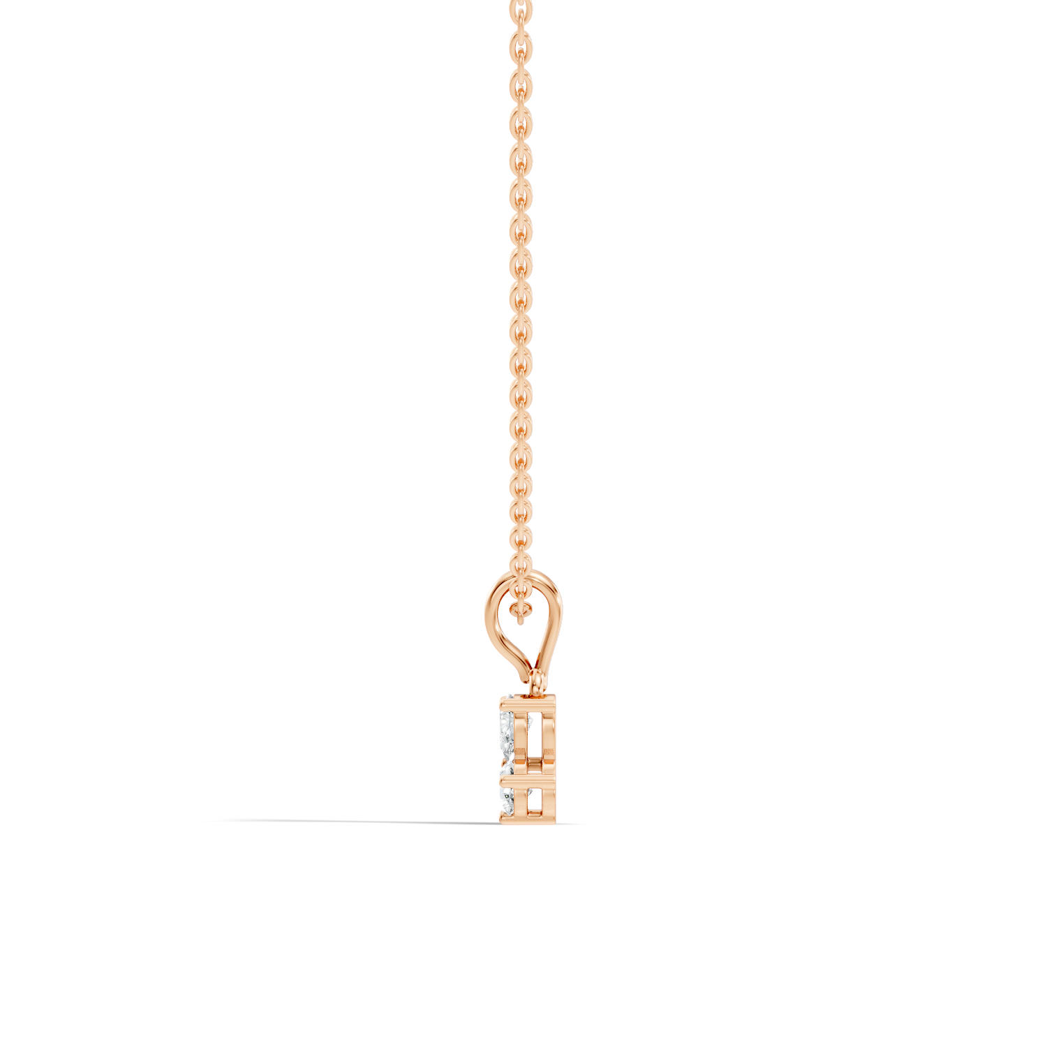Gold Micro Prong Pear Lab Grown Diamond Elvya Pendant