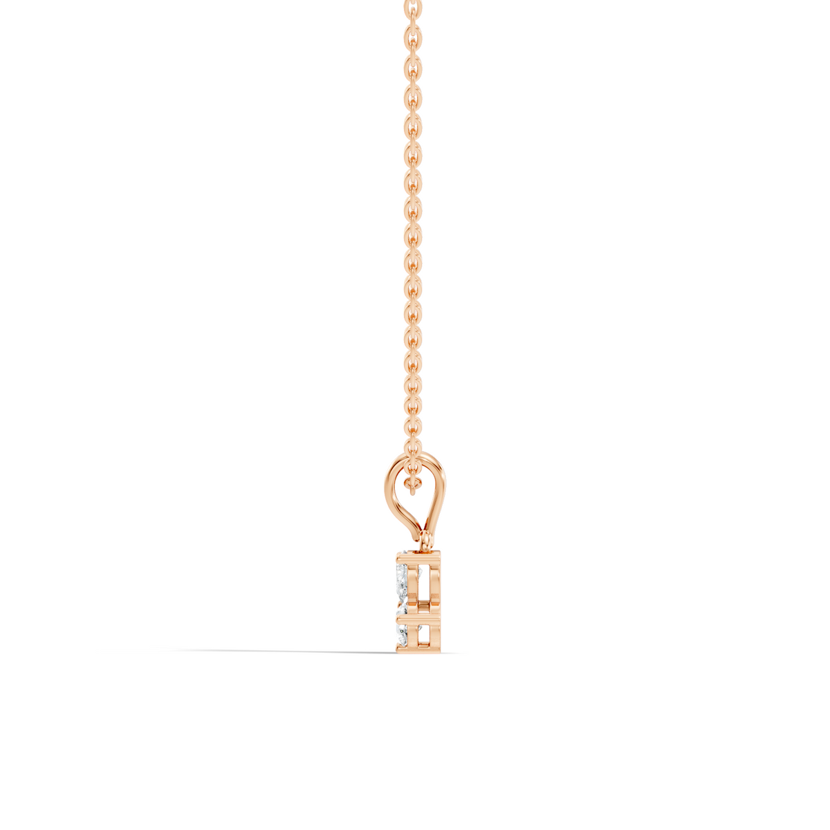 Gold Micro Prong Pear Lab Grown Diamond Elvya Pendant