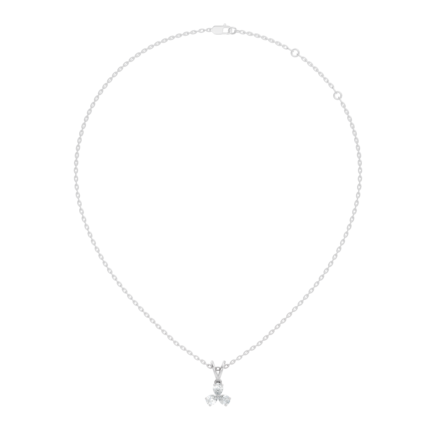 Gold Micro Prong Pear Lab Grown Diamond Elvya Pendant