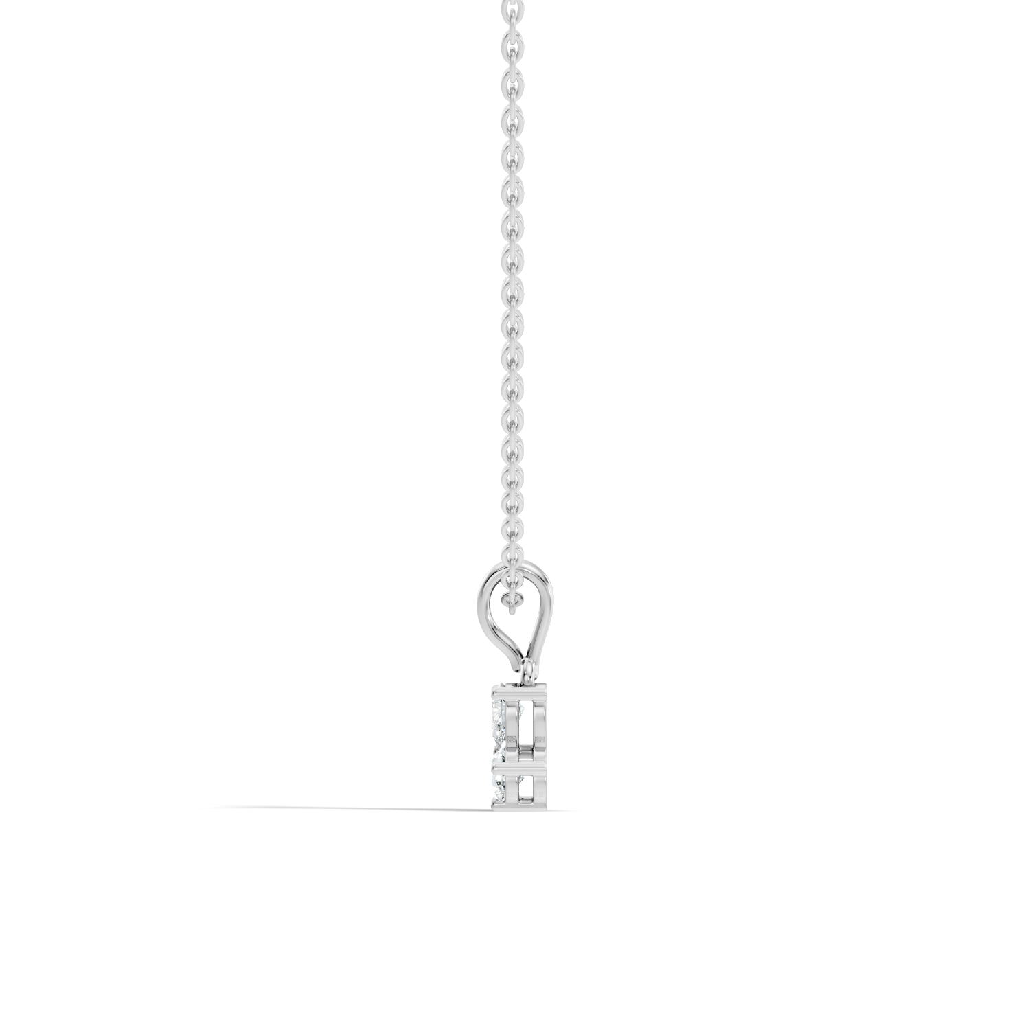 Gold Micro Prong Pear Lab Grown Diamond Elvya Pendant
