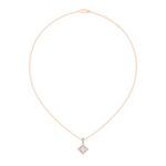 Gold Halo Setting Princess Lab Grown Diamond Arlyn Pendant