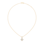 Gold Halo Setting Princess Lab Grown Diamond Arlyn Pendant