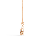 Gold Swirl Setting Pear Lab Grown Diamond Zyarae Pendant