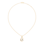 Gold Swirl Setting Pear Lab Grown Diamond Zyarae Pendant