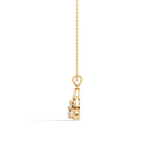 Gold Swirl Setting Pear Lab Grown Diamond Zyarae Pendant