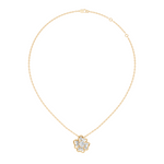 Gold Cluster Setting Pear Lab Grown Diamond Avyra Pendant