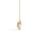 Gold Cluster Setting Pear Lab Grown Diamond Avyra Pendant
