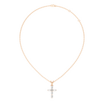 Gold Cluster Setting Baguette Lab Grown Diamond Aevinl Pendant