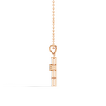 Gold Cluster Setting Baguette Lab Grown Diamond Aevinl Pendant