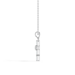 Gold Cluster Setting Baguette Lab Grown Diamond Aevinl Pendant