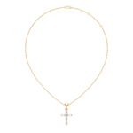 Gold Cluster Setting Baguette Lab Grown Diamond Aevinl Pendant