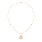 Gold Floral Openwork Round Lab Grown Diamond Nixra Pendant