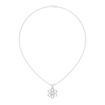 Gold Floral Openwork Round Lab Grown Diamond Nixra Pendant