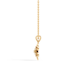 Gold Floral Openwork Round Lab Grown Diamond Nixra Pendant